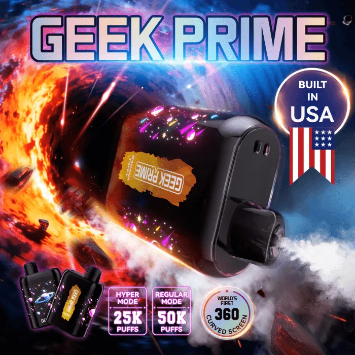 Blue Rancher Geek Prime nicotine vape box and black astronaut-themed device 4