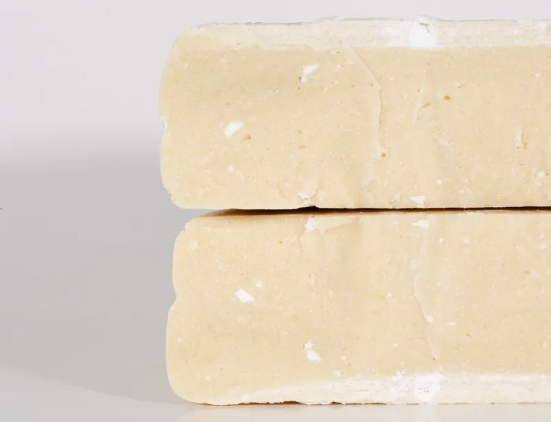 Premium Starburst Hash pale pressed slab with small rounded piece 8