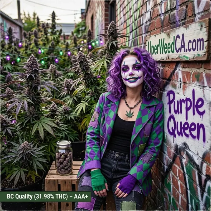 Purple Queen deep purple and green buds with orange pistils 2