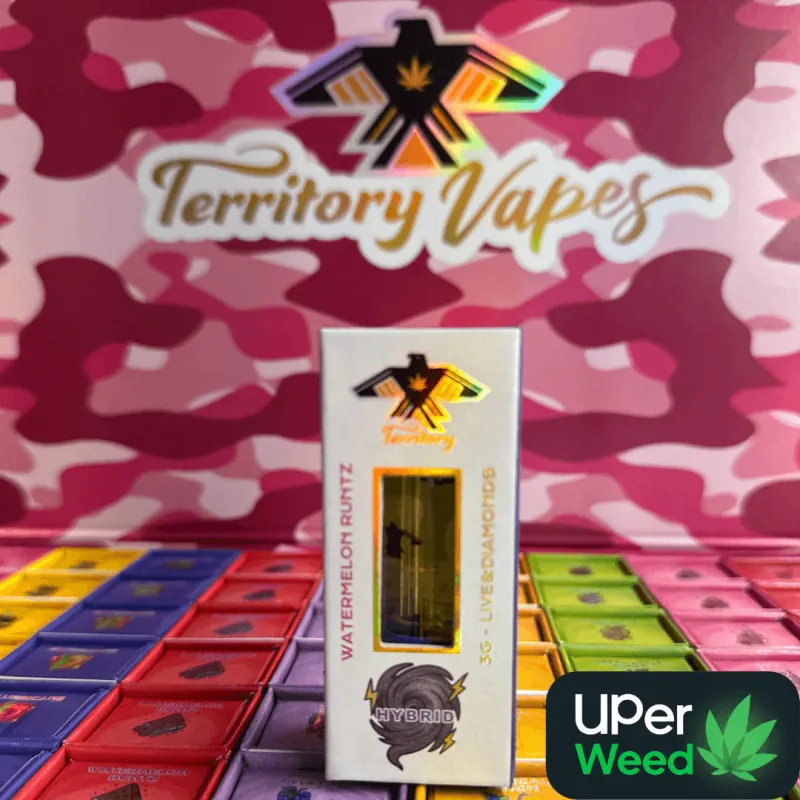 Three-gram live diamonds cannabis cartridge packaging and 510-thread cartridge 10