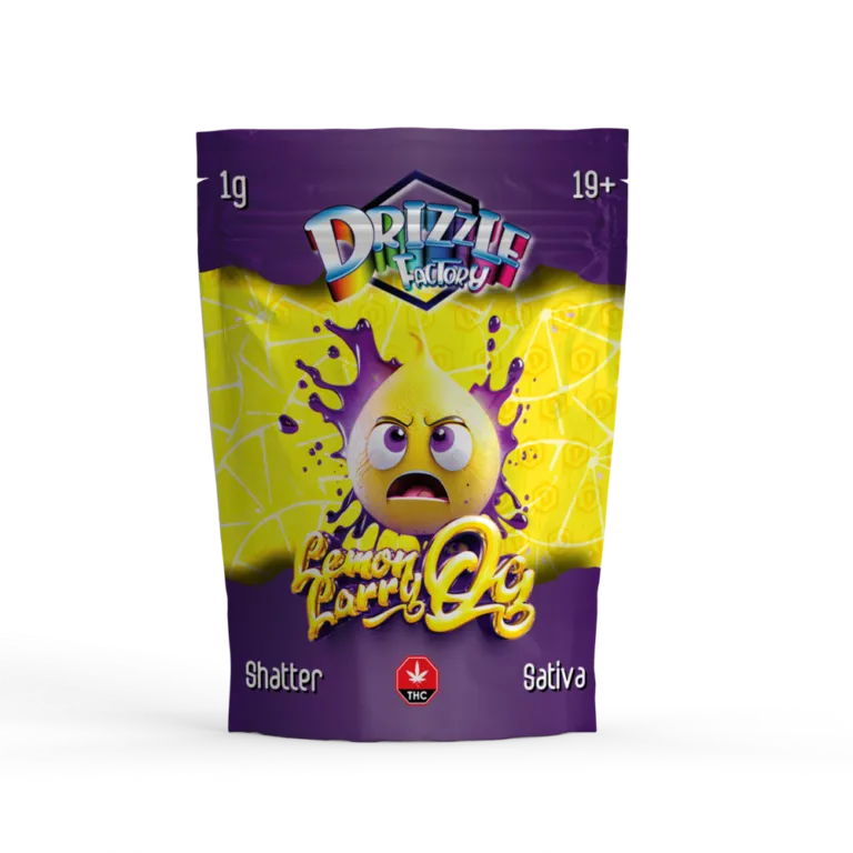Rainbow Gorilla Zkittlez Drizzle Factory Shatter pouch labelled Indica 32