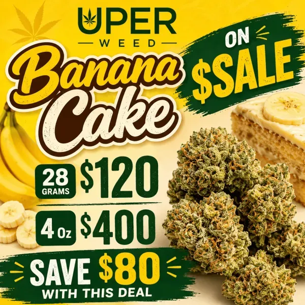 Banana Cake cannabis flower deal from Uper Weed